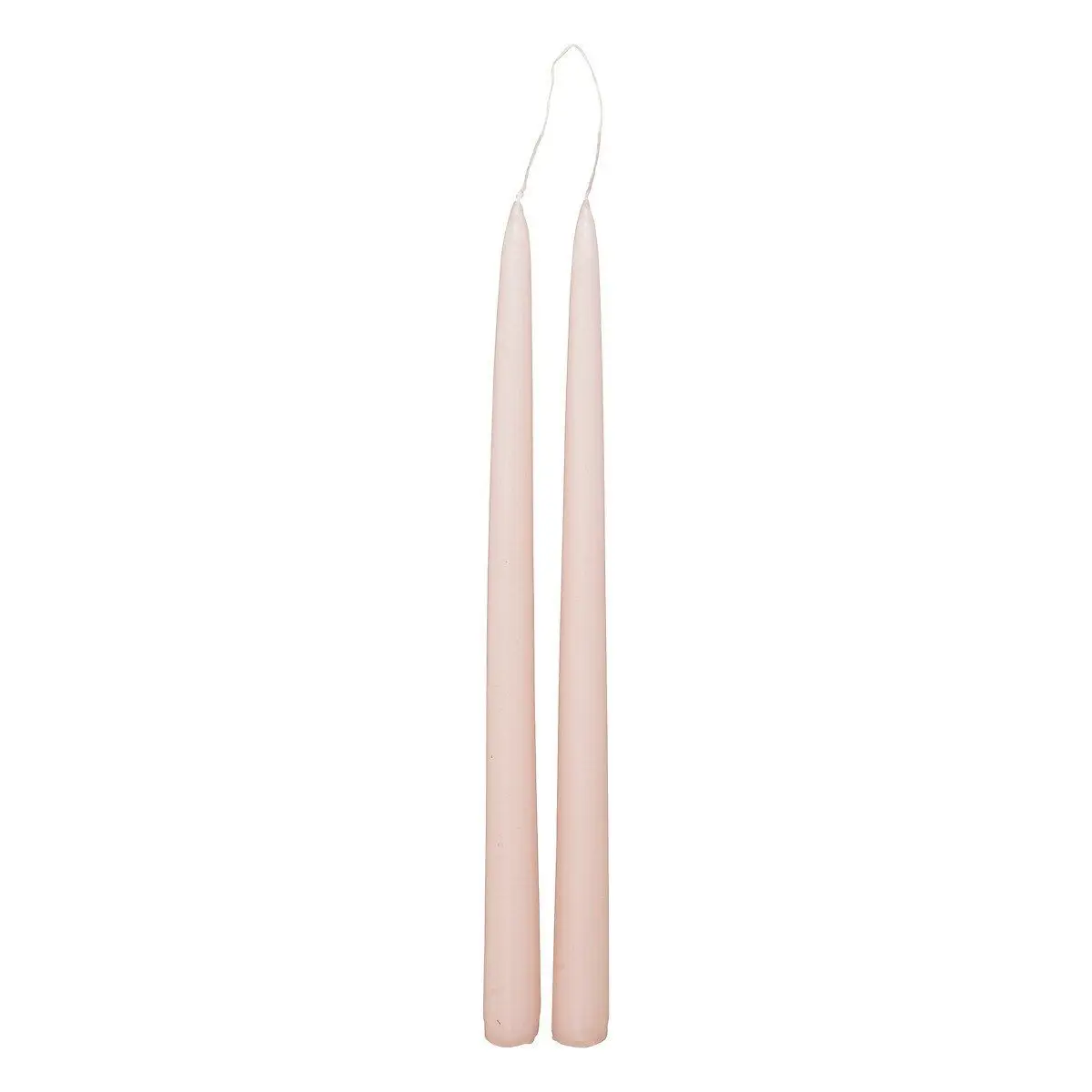 Lot de 2 Bougies Bâton «Hugo» 30cm Rose