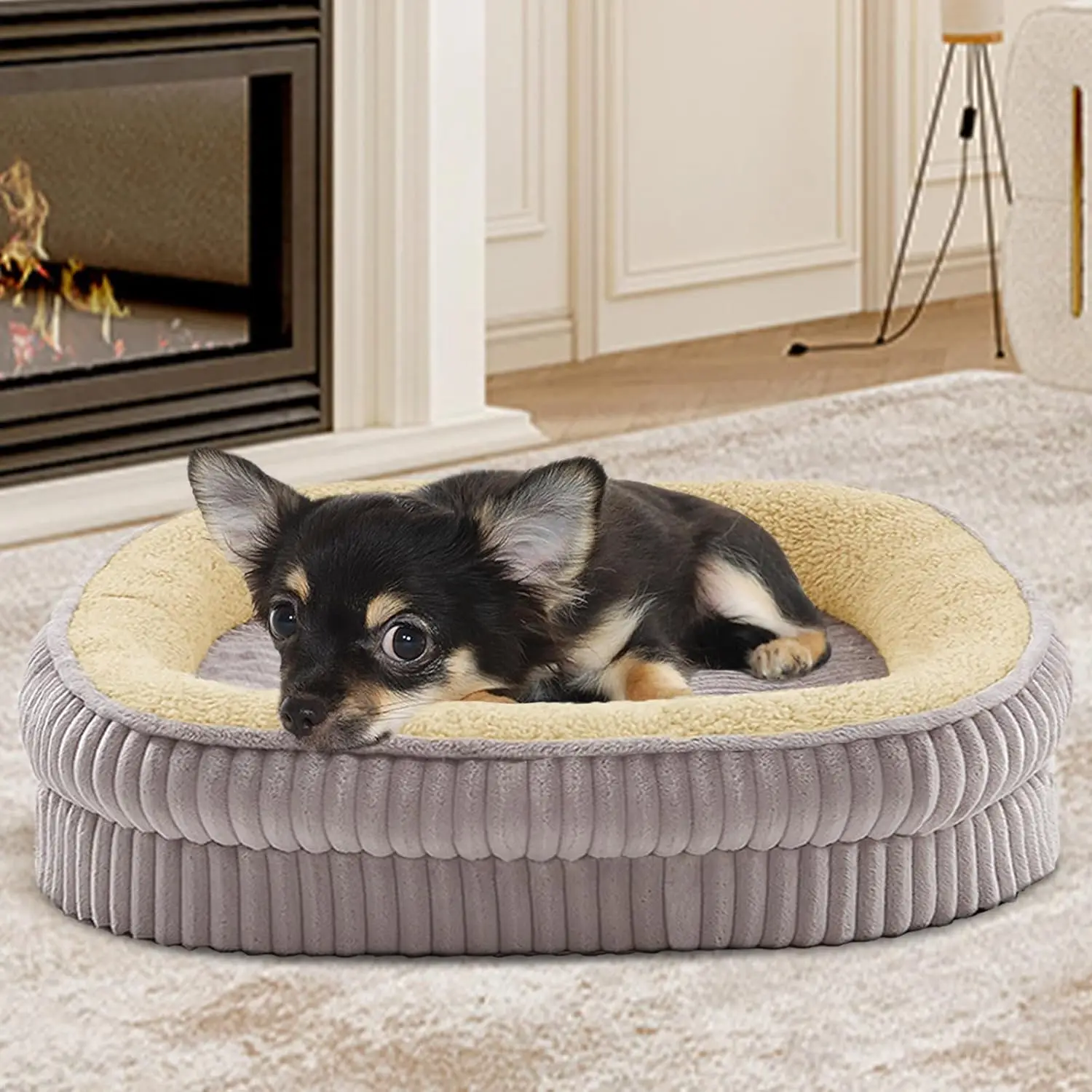 Lit orthopédique pour Chiens de très Grande Taille 51X48X14cm gris