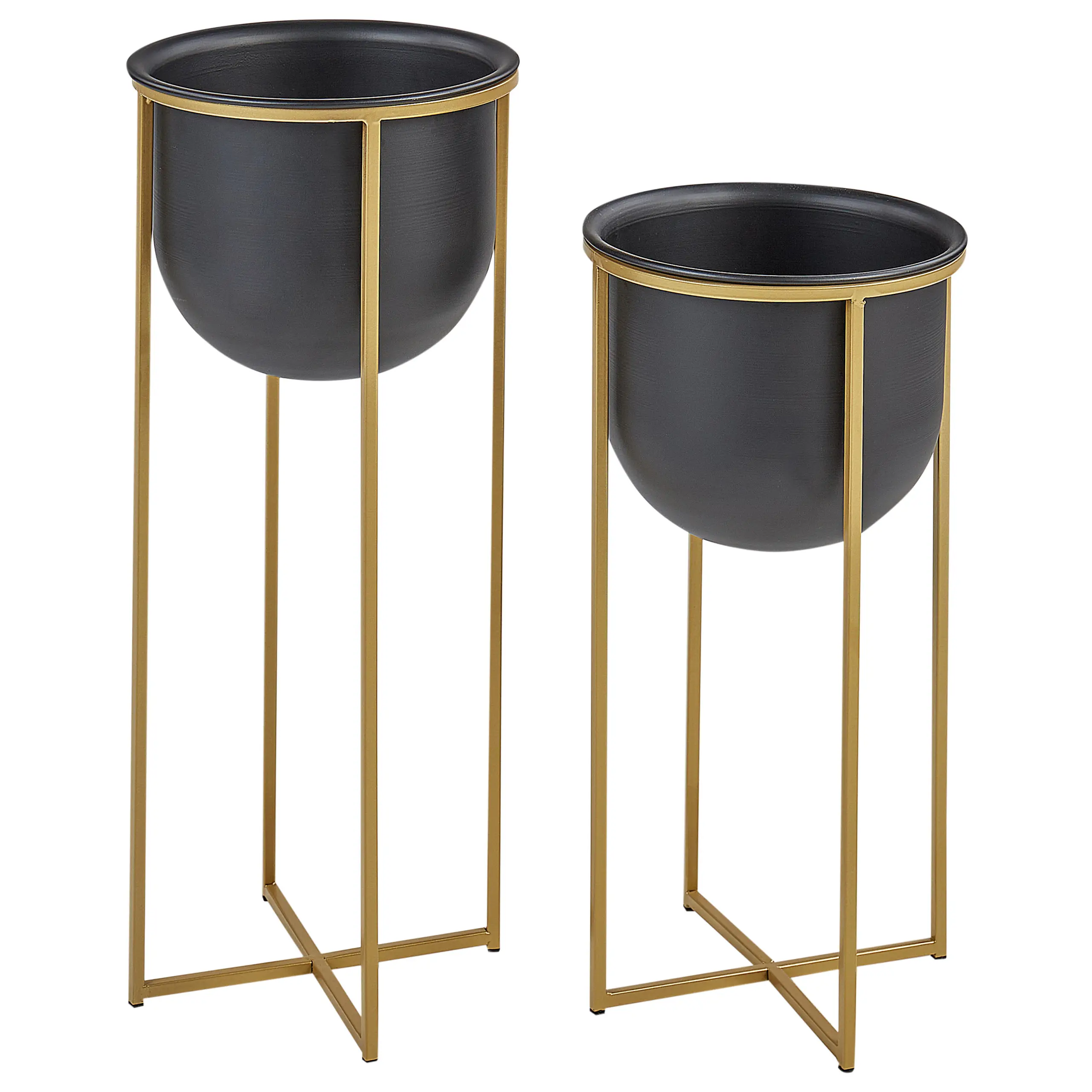 Cache-pot d’intérieur Métal Noir THUJA – Beliani