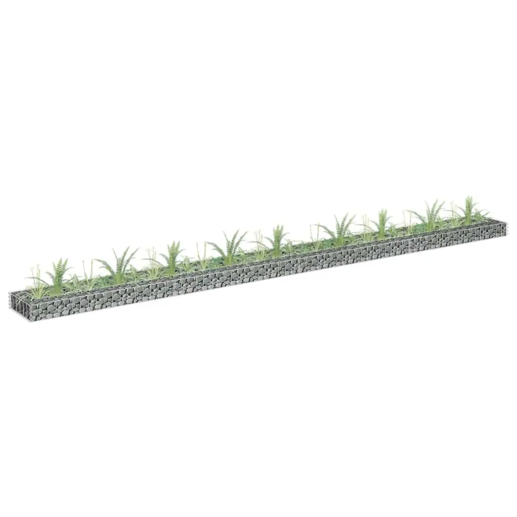 Lit surélevé à gabion Acier galvanisé 360x30x10 cm vidaXL 145640