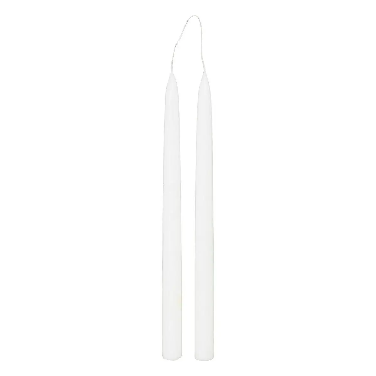 Lot de 2 Bougies Bâton «Hugo» 30cm Blanc