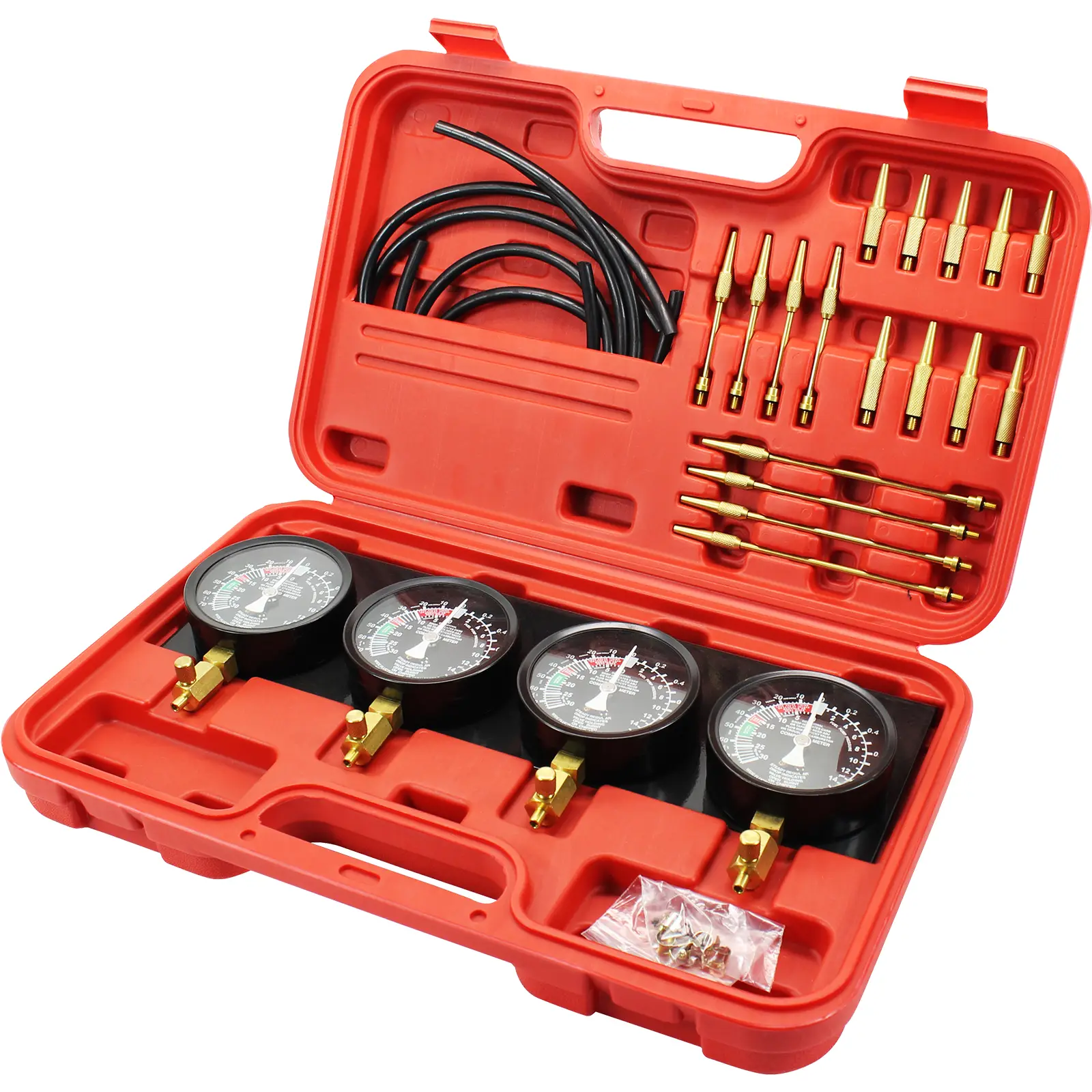 VEVOR Kit jauges à vide synchronisation carburateur 4 pièces, avec adaptateurs, pour moto/voiture.