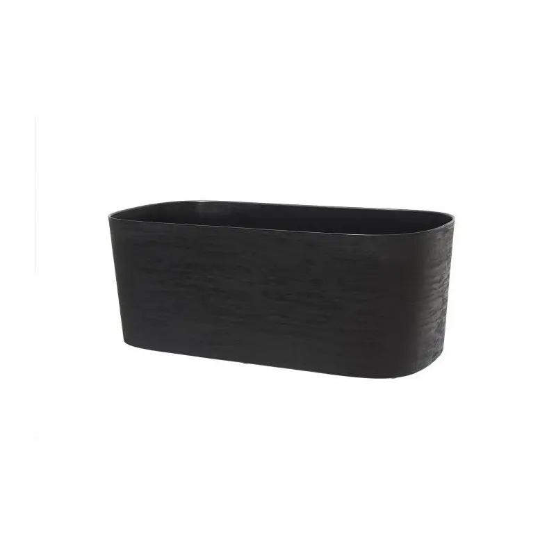 Jardiniere + Réserve Eau – Garden Id Respect – Noir-anth 50 X 17 Cm – 100% Déchets Ménagers – 100% Recyclable – Surface Struc