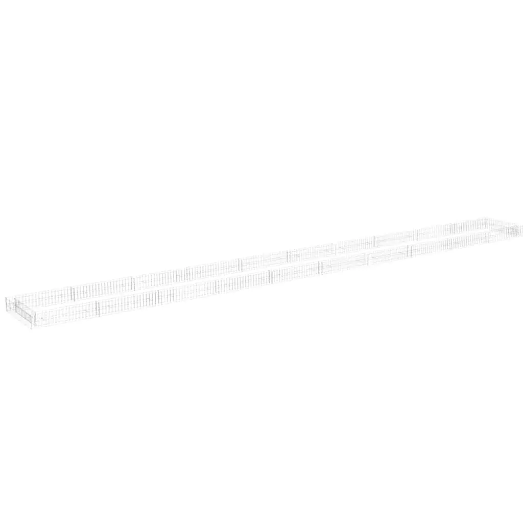 Lit surélevé à gabion Acier galvanisé 1000x100x20 cm vidaXL 151318
