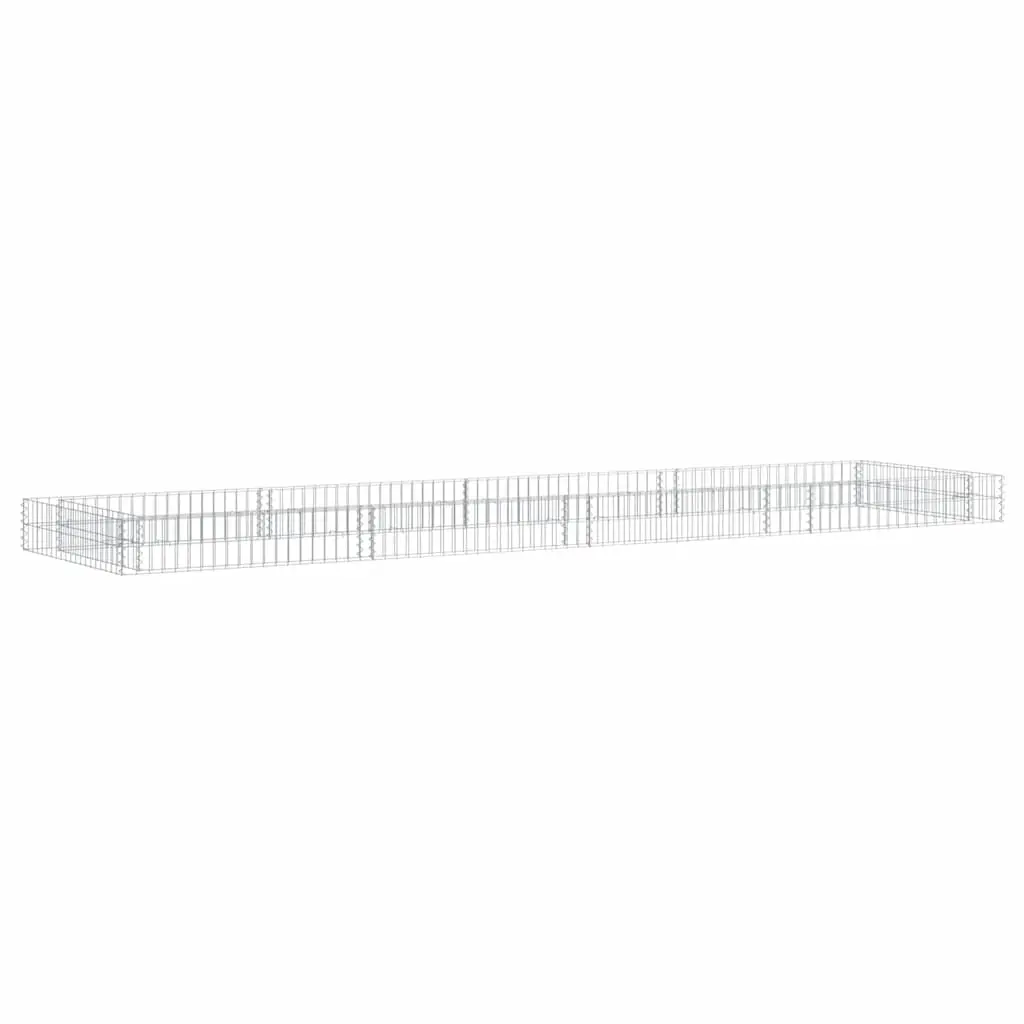 Lit surélevé à gabion Acier galvanisé 400x100x20 cm vidaXL 151314