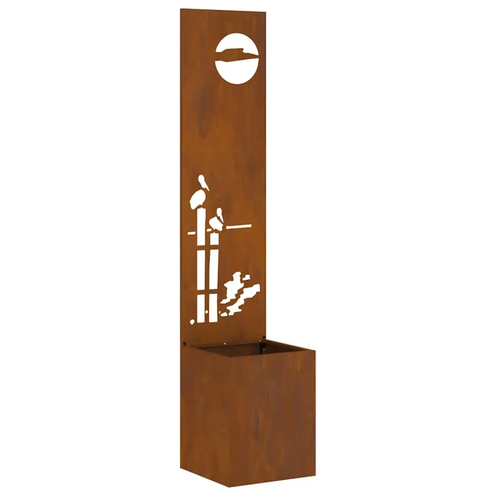 Jardinière – Pot De Fleurs – Bac à Fleurs avec Panneau Décoratif Couleur évoluée 32 x 140 cm g1190