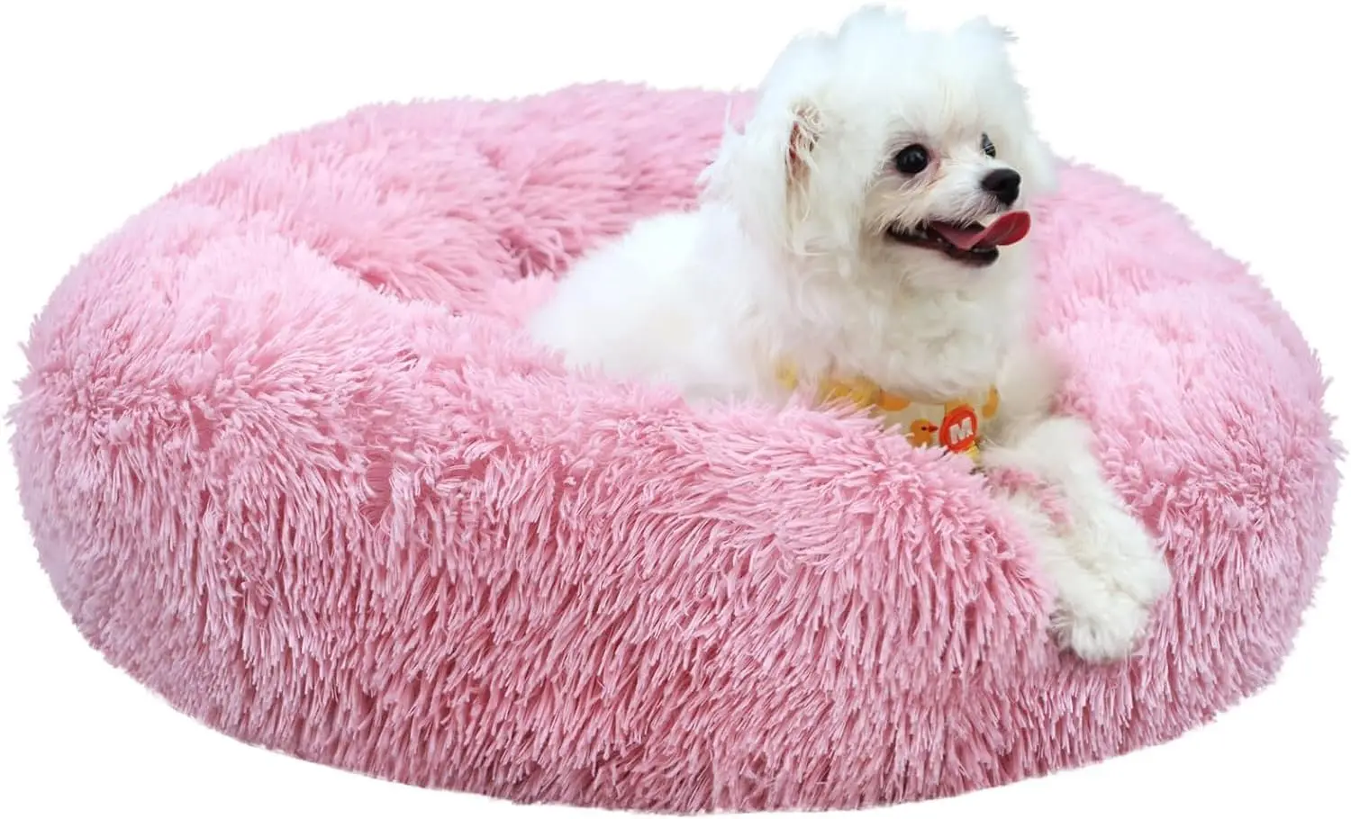 Lit Chien Petit Rond 60 cm rose