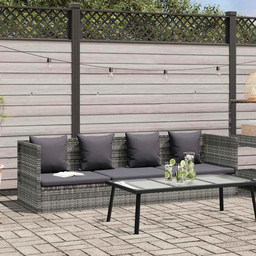 Lit de Soleil Résine Tressée 200cm Gris – ComfortXL Outdoor Living