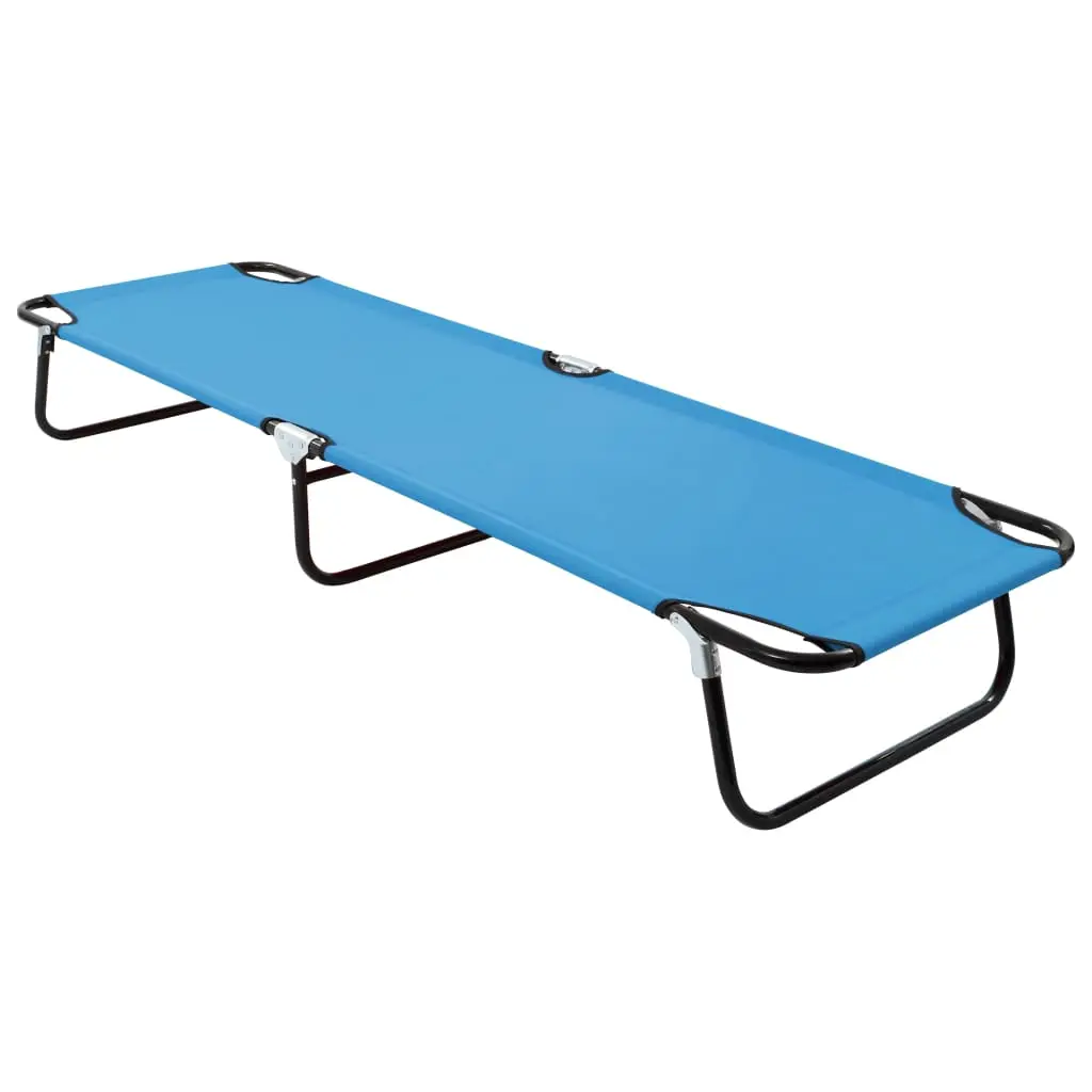 Lit de Camp Pliable 3 Pieds Acier Bleu Turquoise – ComfortXL Outdoor Living