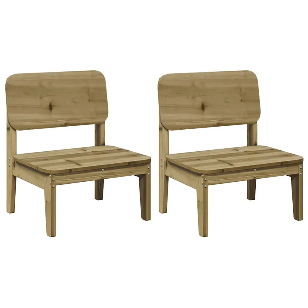 Lot de 2 Chaises de jardin | Chaise d’extérieur cire marron 60×52,5×72 cm