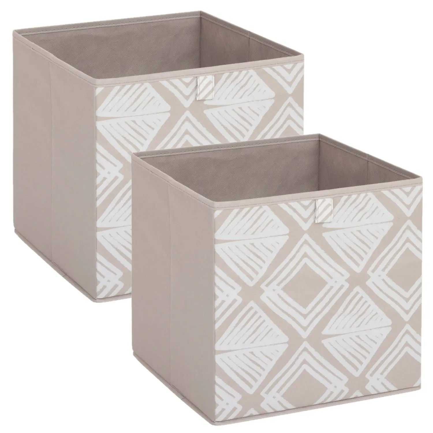 Lot de 2 boites de rangement BOHEMA – L. 31 x l.31 x H. 31 cm – Beige – Five Simply Smart