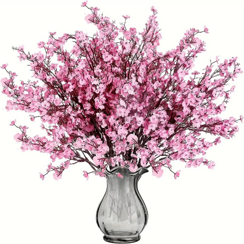 Lot de 10 Fleurs Artificielles Gypsophile Rose – Décoration Mariage et Intérieur Sans Entretien – Lytech