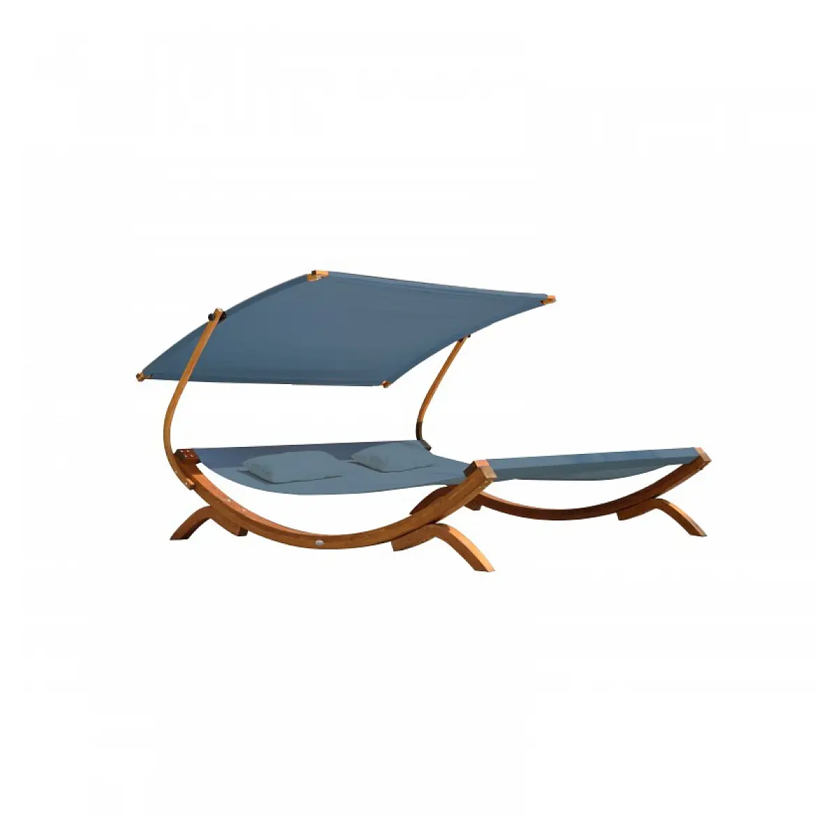 Lit Double Hamac Mallorca avec Parasol Réglable pour Détente en Extérieur