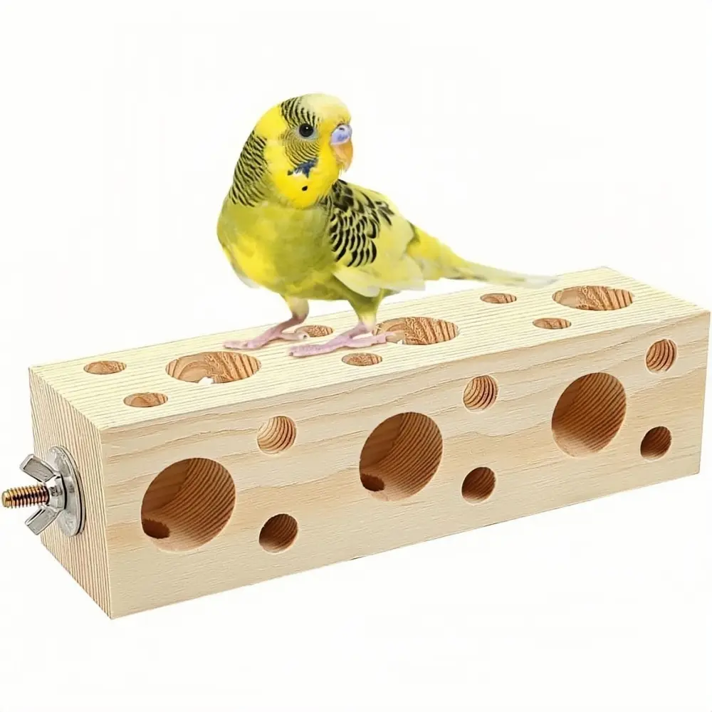 Jouet à mâcher en bois de pin pour perroquets, calopsittes, perruches DtopbuyAge