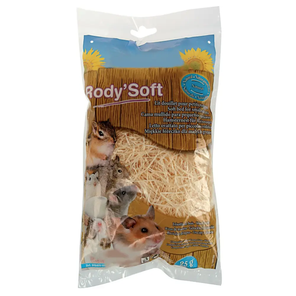 Lit douillet pour hamster, fibre épicéa, sachet de 25 gr