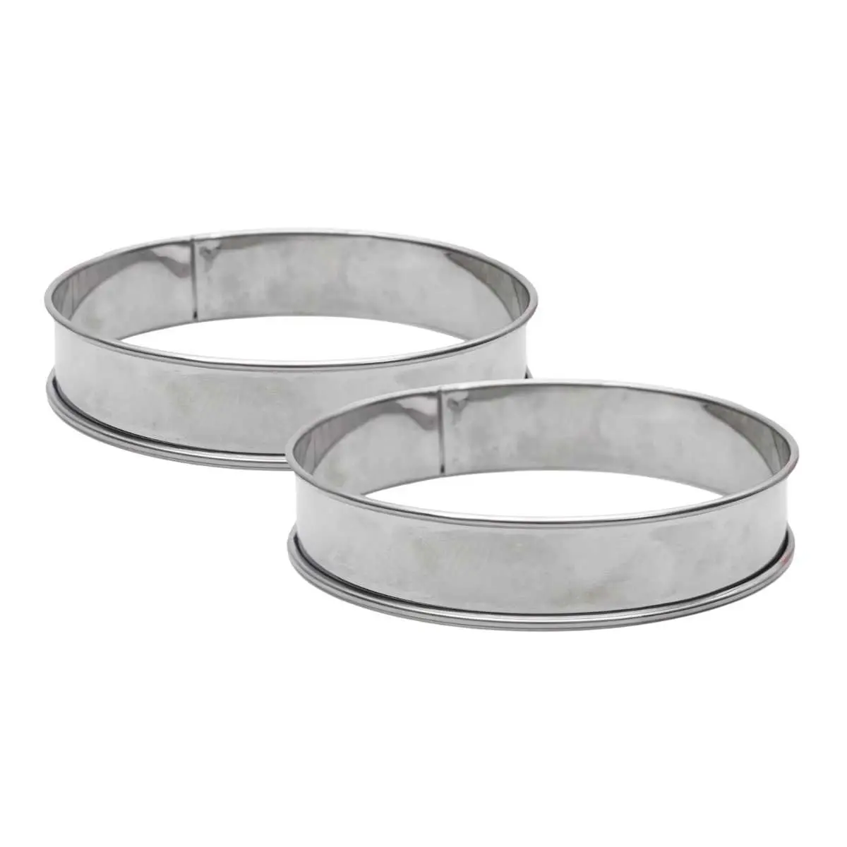 Lot de 2 cercles à tartelettes en inox –