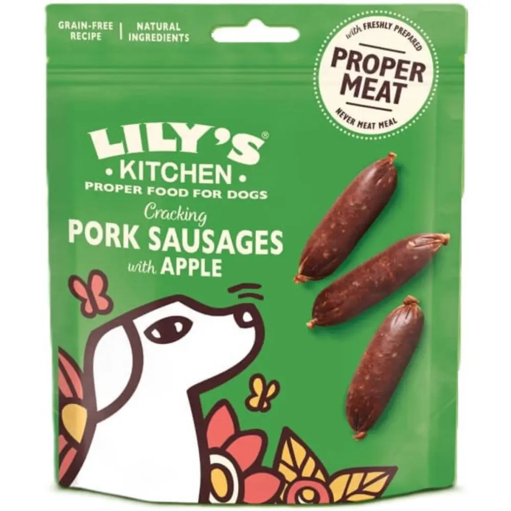 Lily’s Kitchen – Friandise saucisses pour chien 70g au porc et a la pomme, Lily’s Kitchen