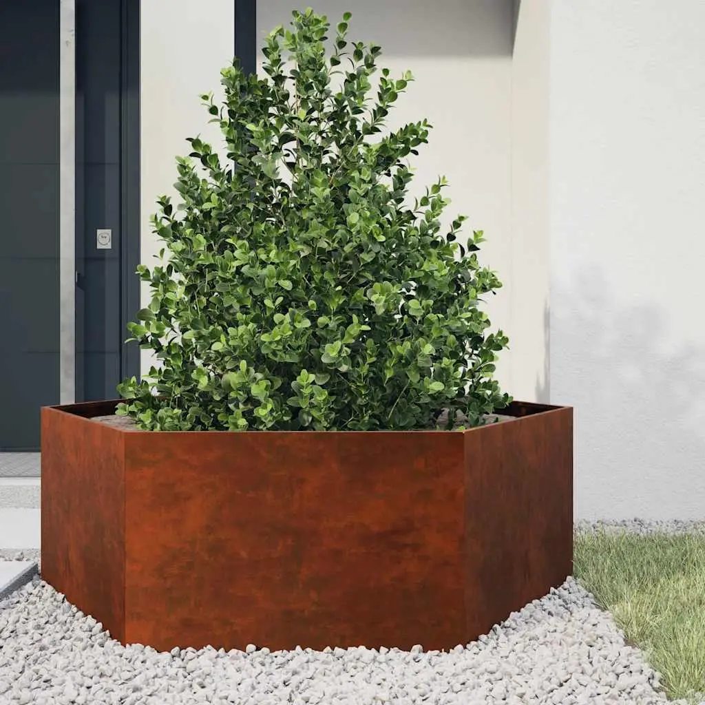 Jardinière Rouillé 138x120x45 cm Acier corten vidaXL 823677