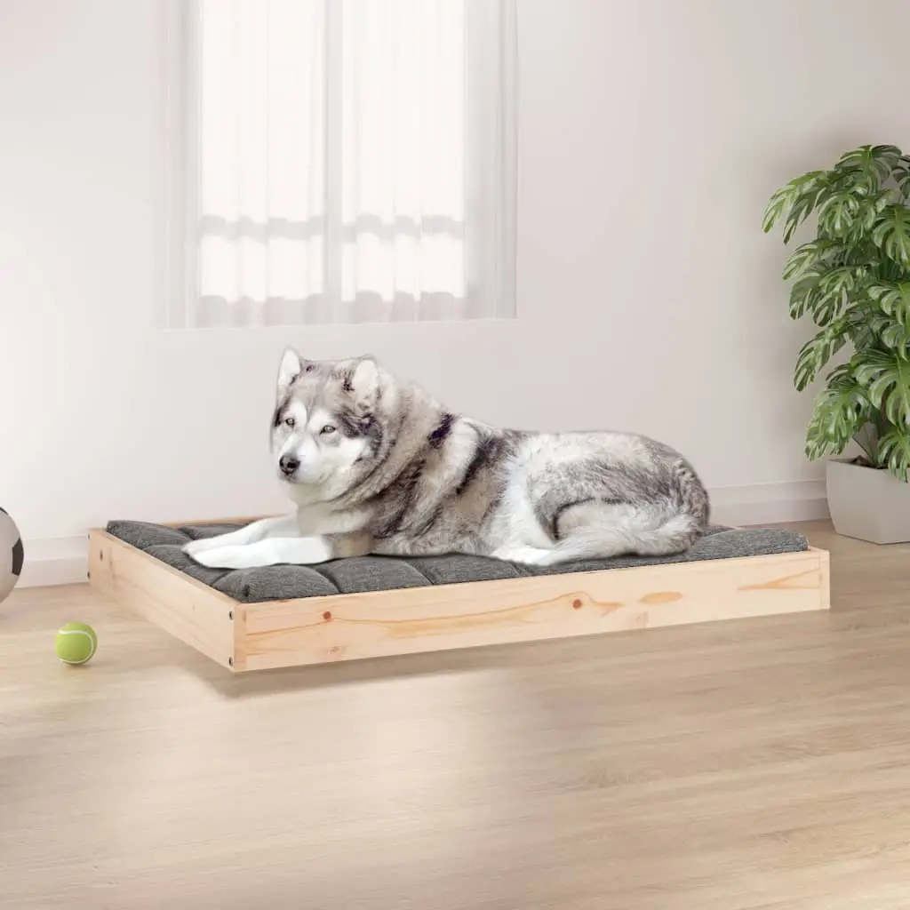 Lit pour chien 101,5x74x9 cm Bois de pin solide vidaXL 820866