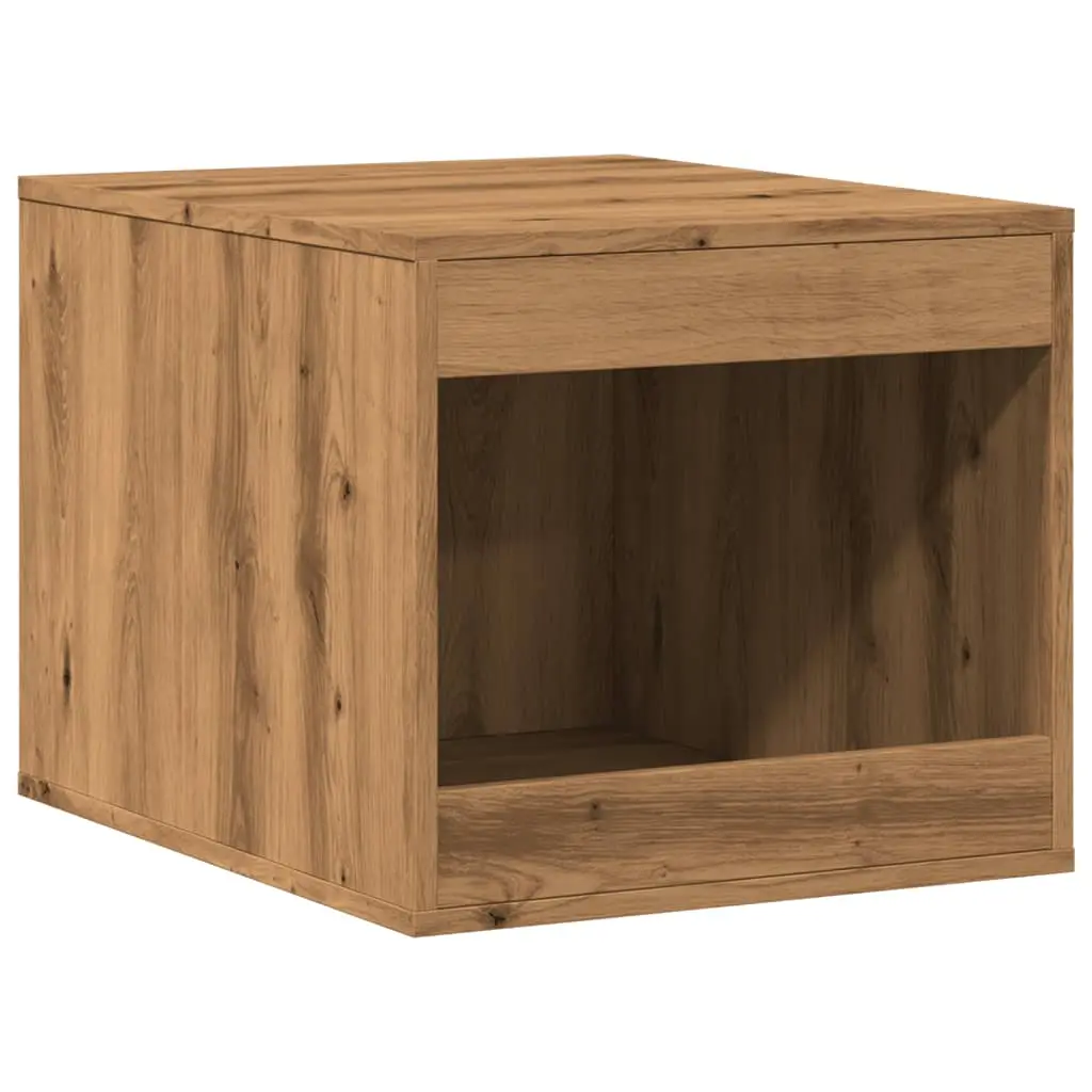 Lit pour chat – Meuble de bac à litière pour chat chêne artisanal 47x59x42 cm