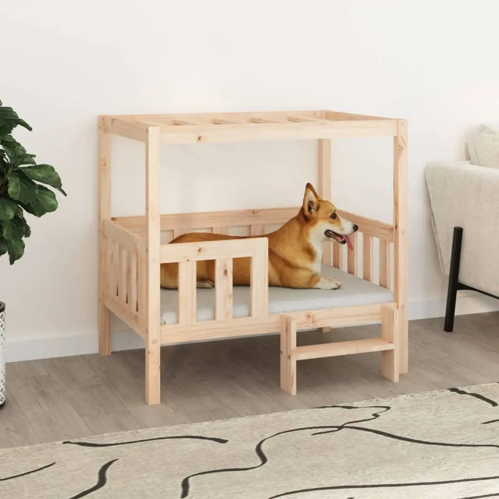 Lit pour chien 95,5×73,5×90 cm Bois de pin solide vidaXL 822382