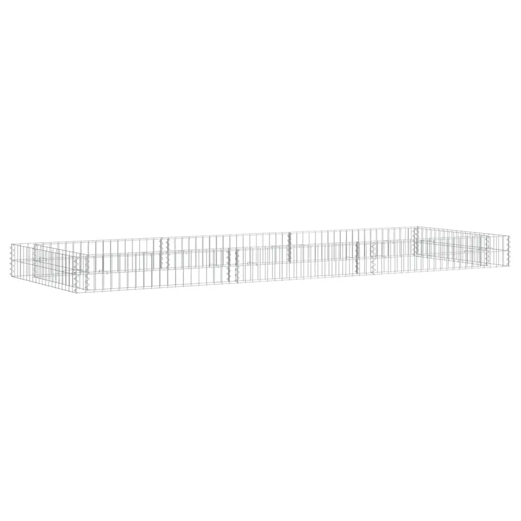 Lit surélevé à gabion Acier galvanisé 300x100x20 cm vidaXL 151313