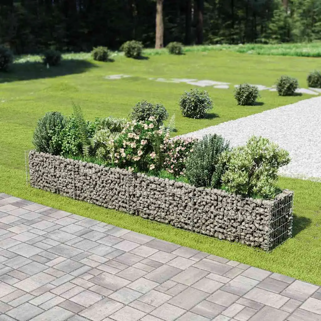Lit surélevé à gabion Acier galvanisé 360x50x50 cm vidaXL 143561