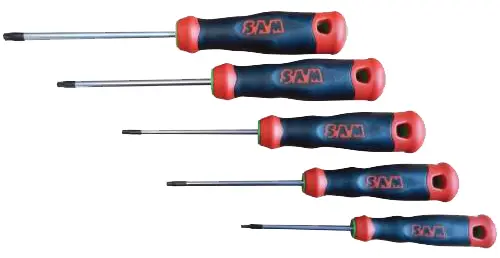 Jeu de 5 tournevis S1 Torx® – SAM OUTILLAGE – T-J3