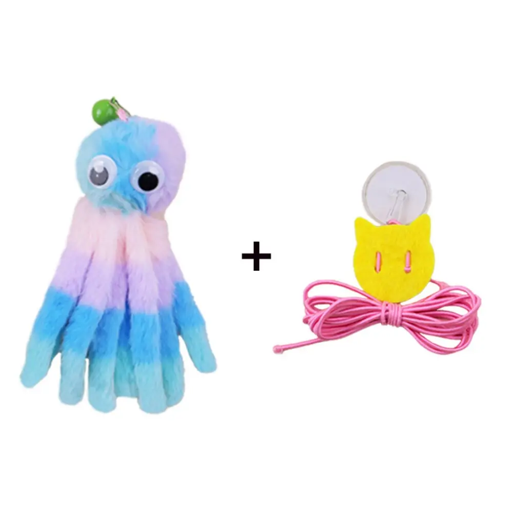 Jouets de chat en peluche – Pieuvre auto-excitante bleu – MCBOSON (2 pièces)