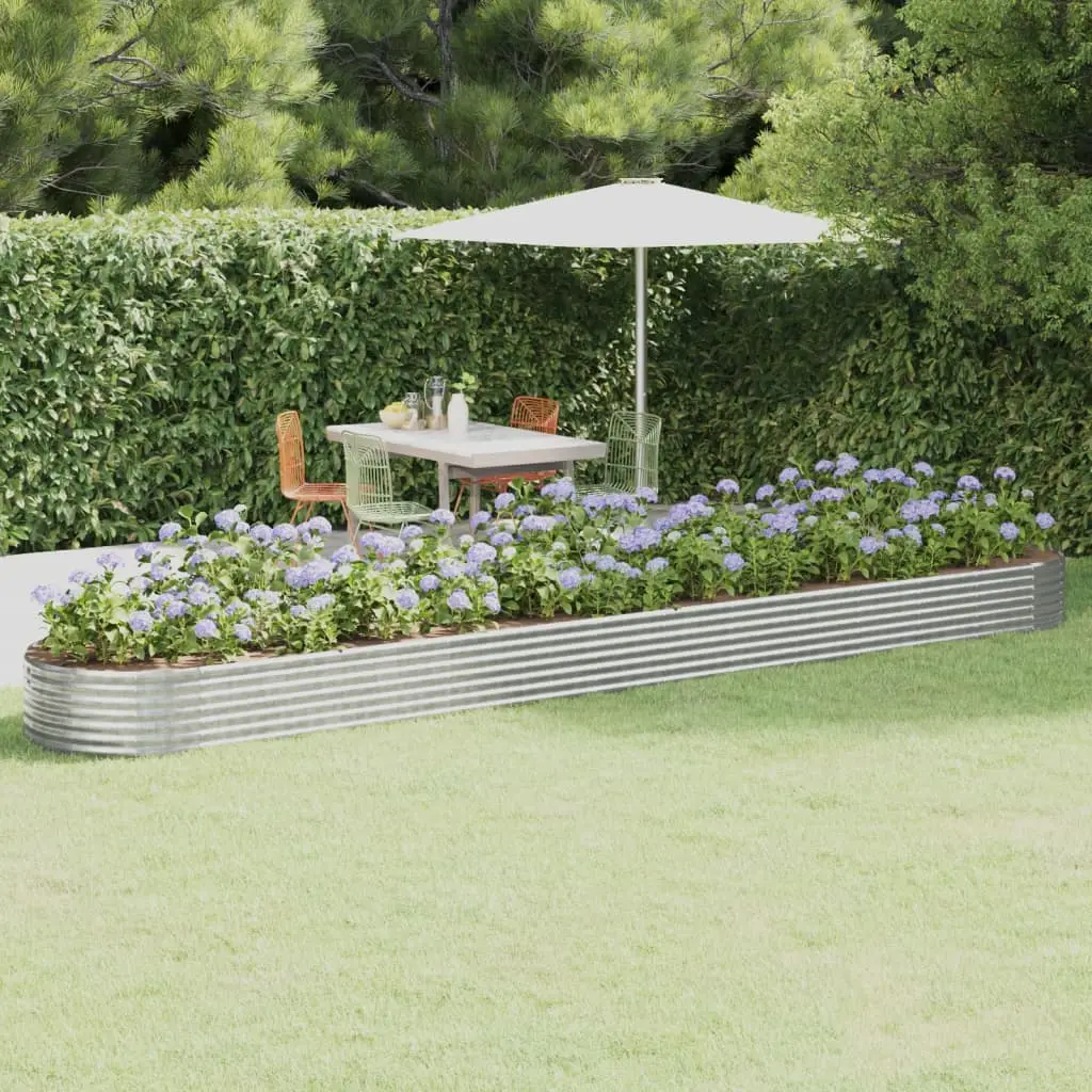 Lit surélevé de jardin Acier galvanisé Argenté vidaXL 319017