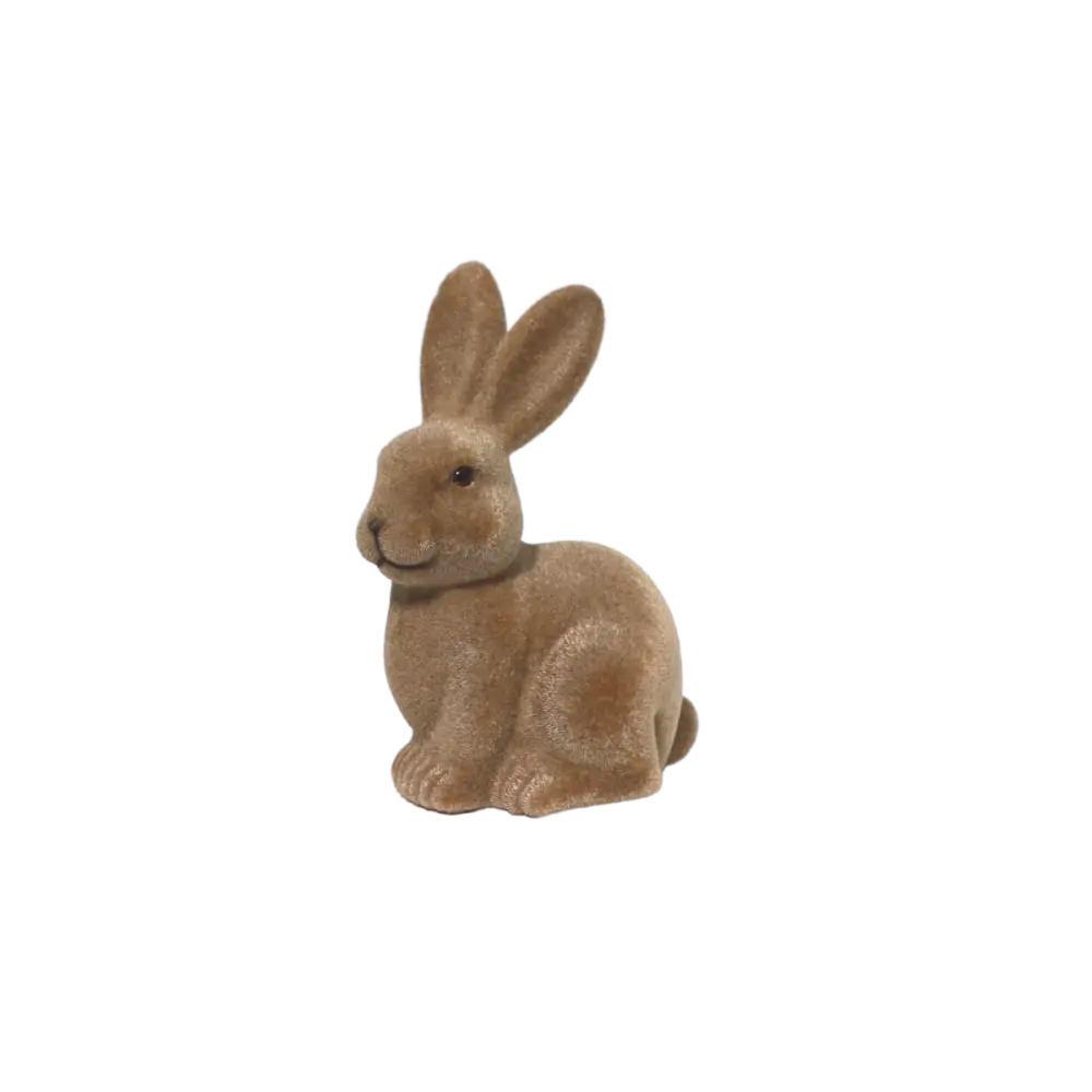 ~ Lapin en feutrine marron 15 x 12 x 23 cm Chemin de campagne