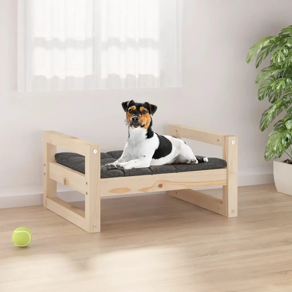 Lit pour chien 55,5×45,5×28 cm Bois de pin solide vidaXL 821467