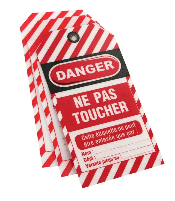 Lot de 10 étiquettes de consignation THIRARD Danger : ne pas toucher – 091131