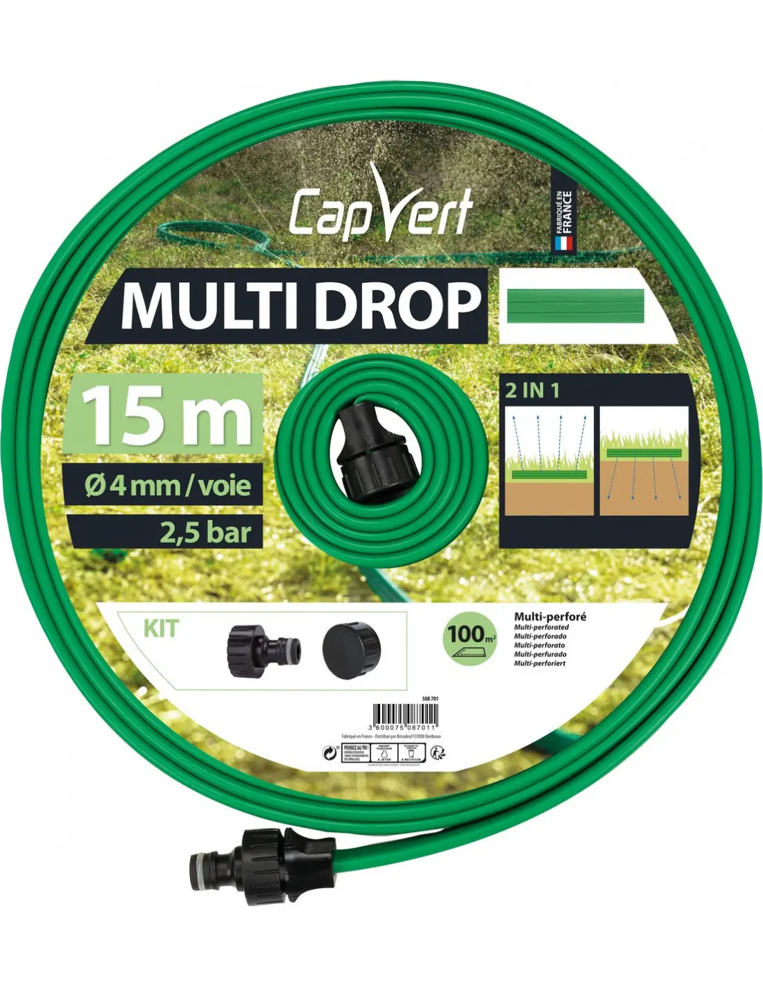 Arroseur Multi-drop 15m Irrigation Goutte à Goutte Flexible – Capvert
