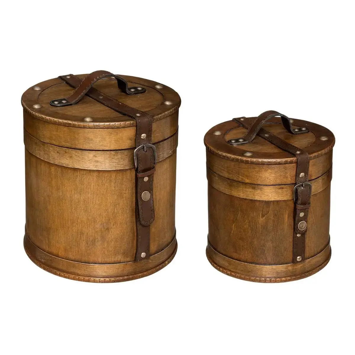 Lot de 2 Boîtes Déco «Rodani» 26cm Naturel