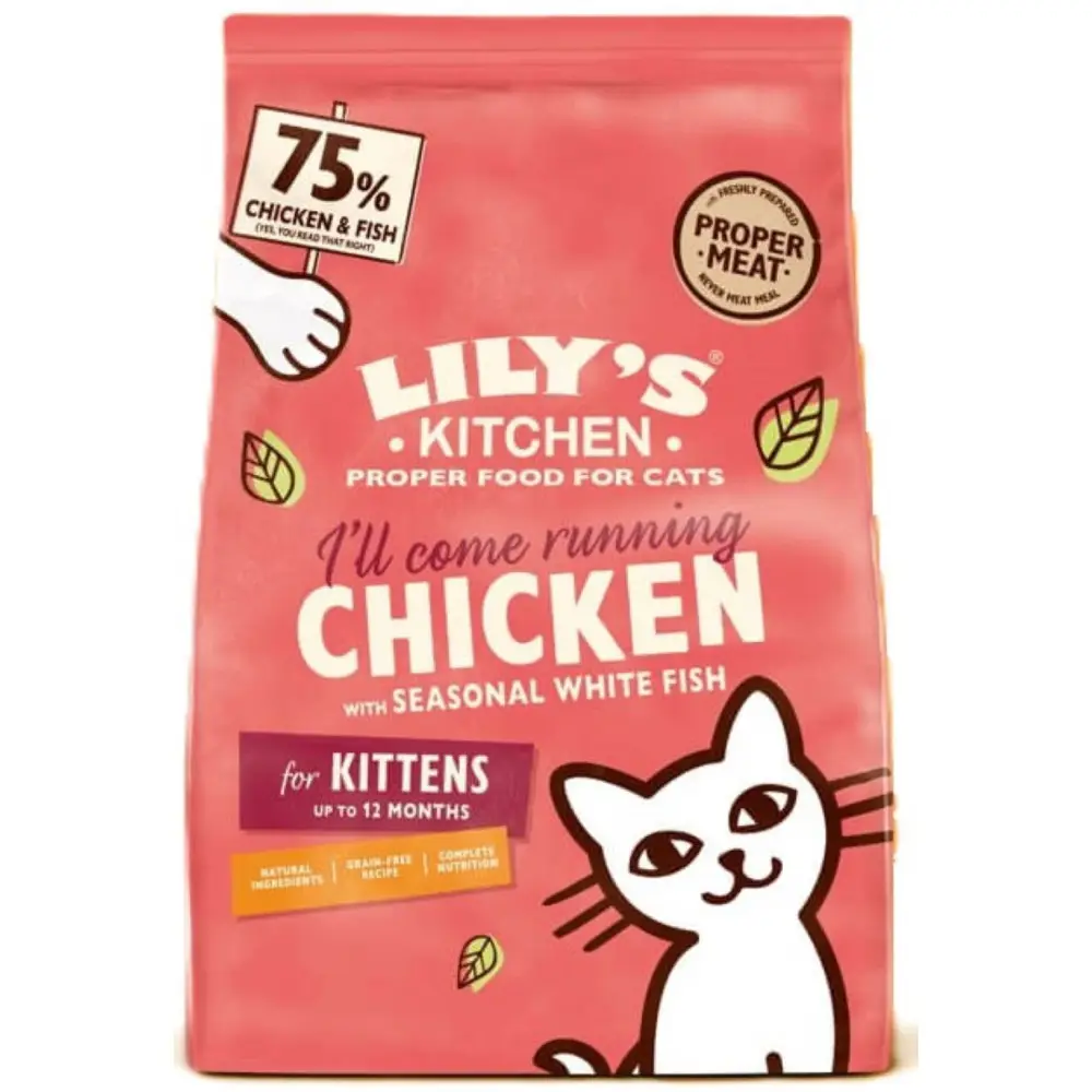 Lily’s Kitchen – Croquettes pour chaton sans céréales au poulet et au poisson blanc, 800g Lily’s Kitchen