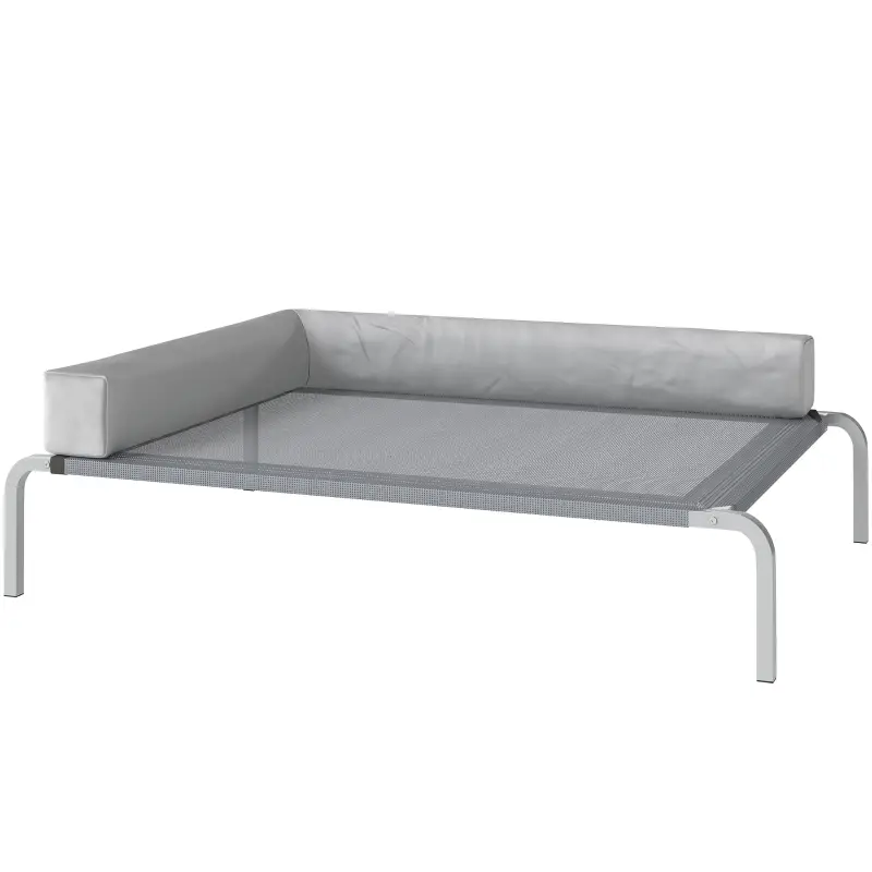 Lit chien extérieur surélevé 110 x 75 x 30 cm polyester – PANGIVO