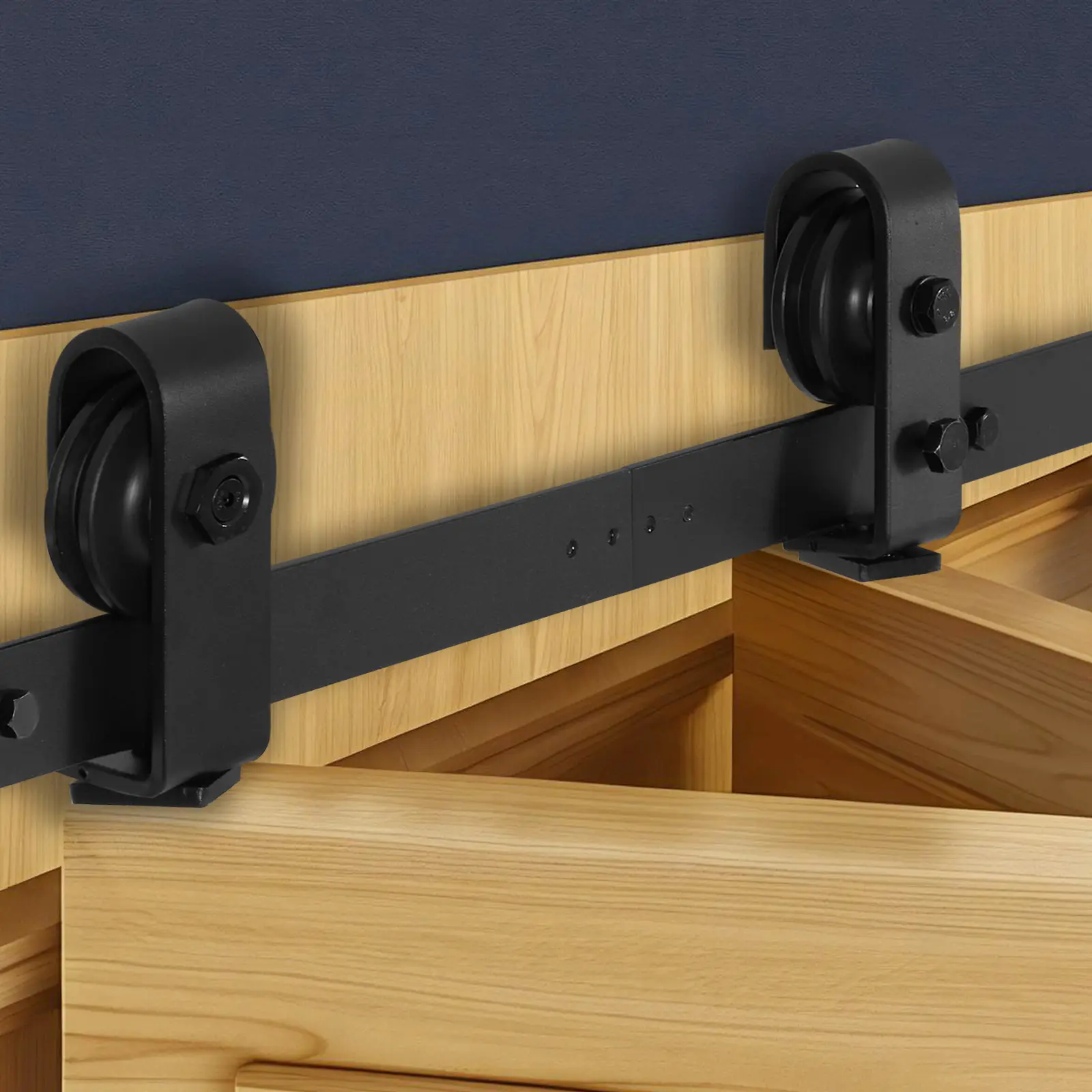 VEVOR Kit quincaillerie porte grange coulissante pliante, 1016 mm, rail simple. 2 portes.