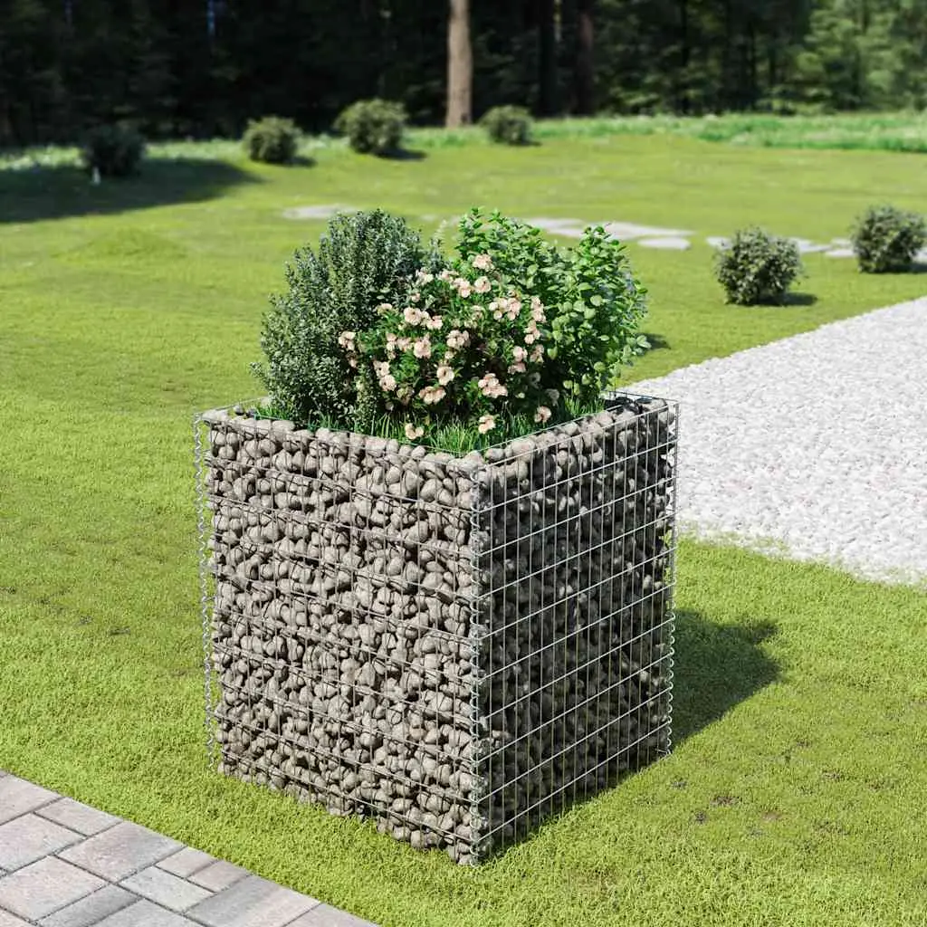 Lit surélevé à gabion acier galvanisé 90 x 90 x 100 cm – PANGIVO