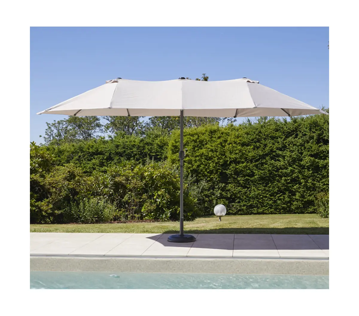 Lin – QUITO en Aluminium – Parasol double et droit