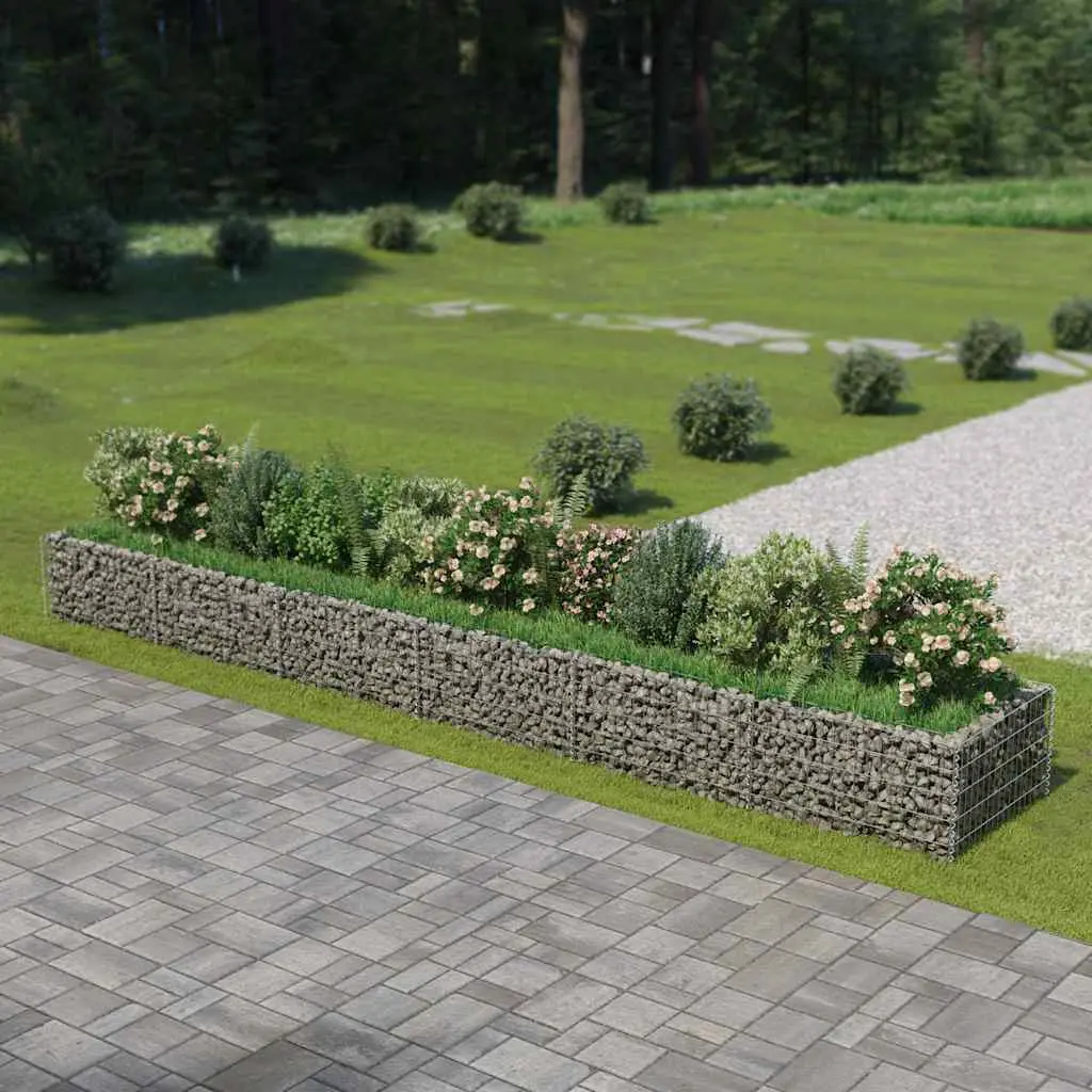 Lit surélevé à gabion acier galvanisé 540 x 90 x 50 cm – PANGIVO