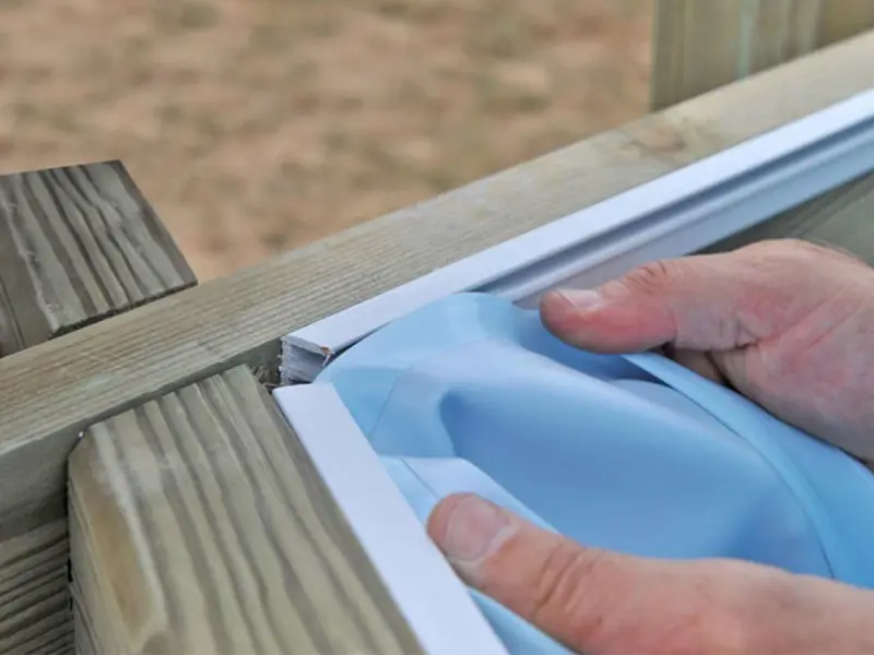 Liner seul bleu pour piscine bois carrée City – Gré