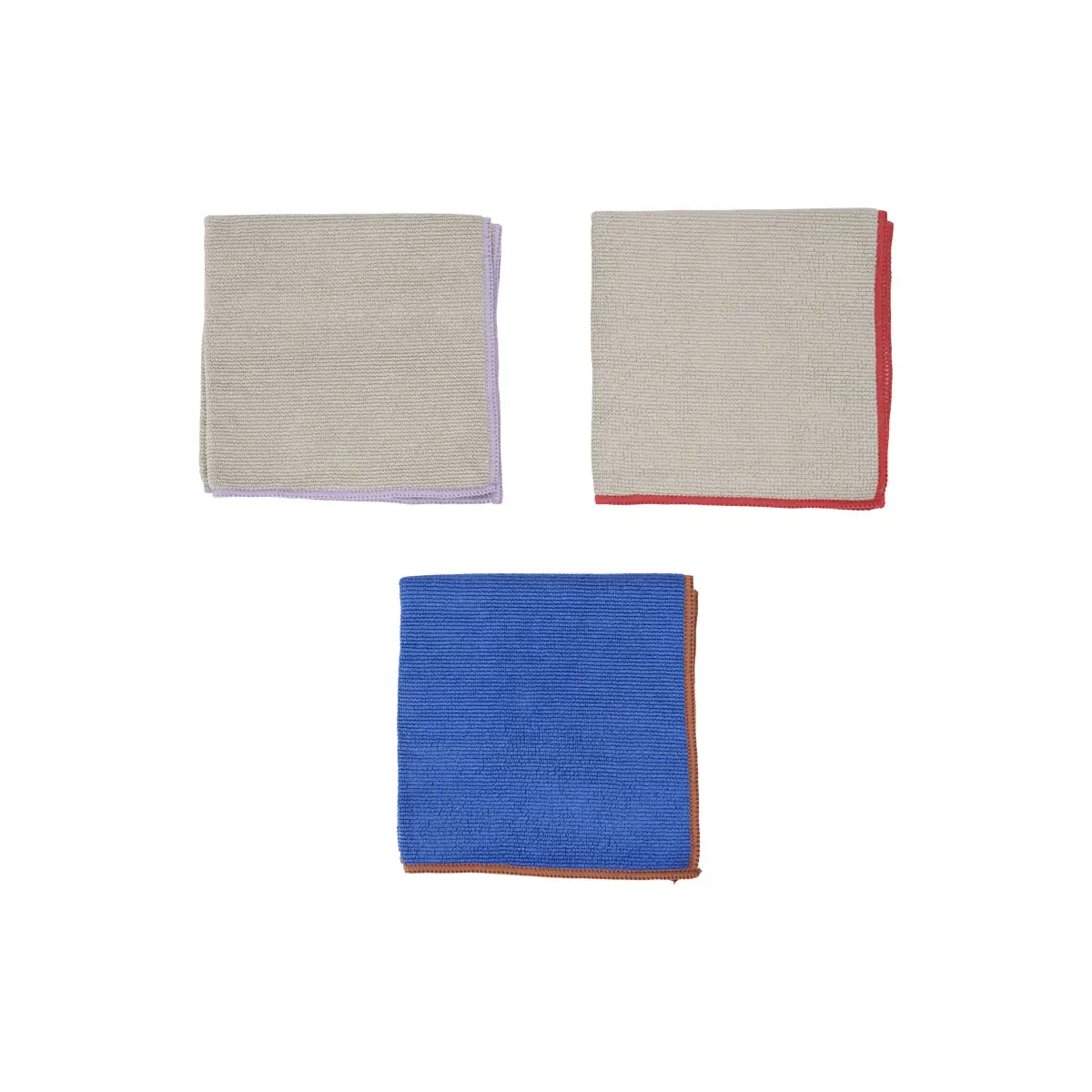 Linge à vaisselle bleu polyester Living