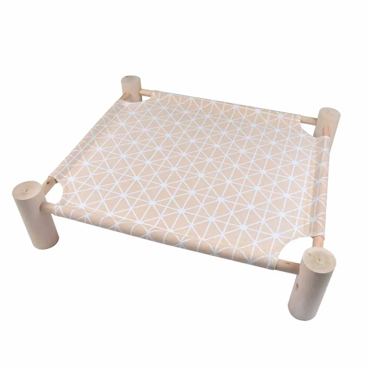 Lit Hamac pour Chat en Bois «Boho» 53cm Naturel