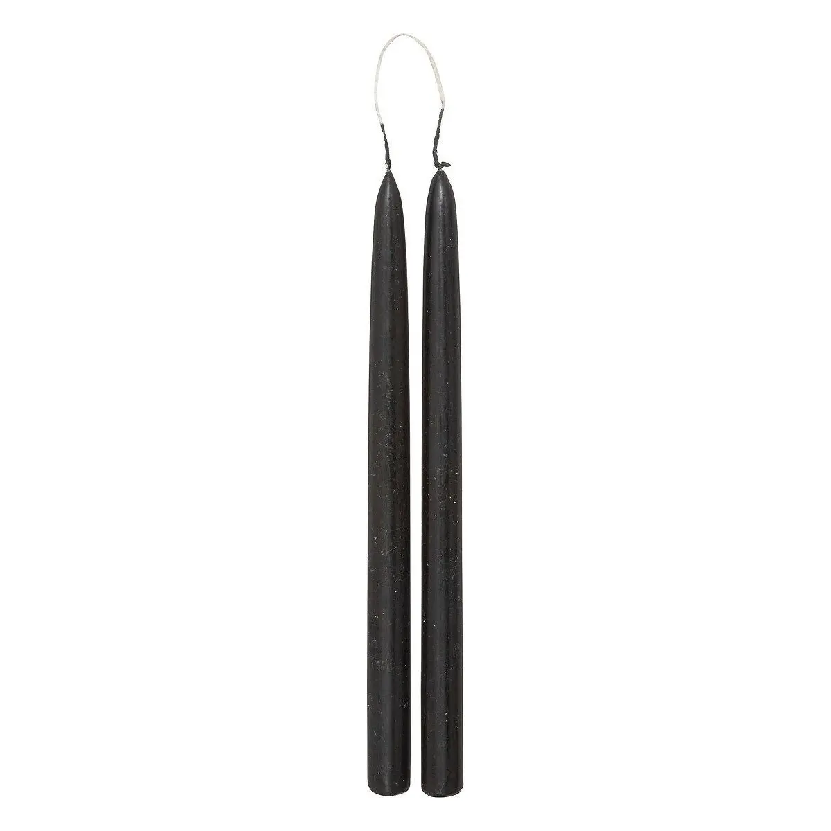 Lot de 2 Bougies Bâton «Hugo» 30cm Noir