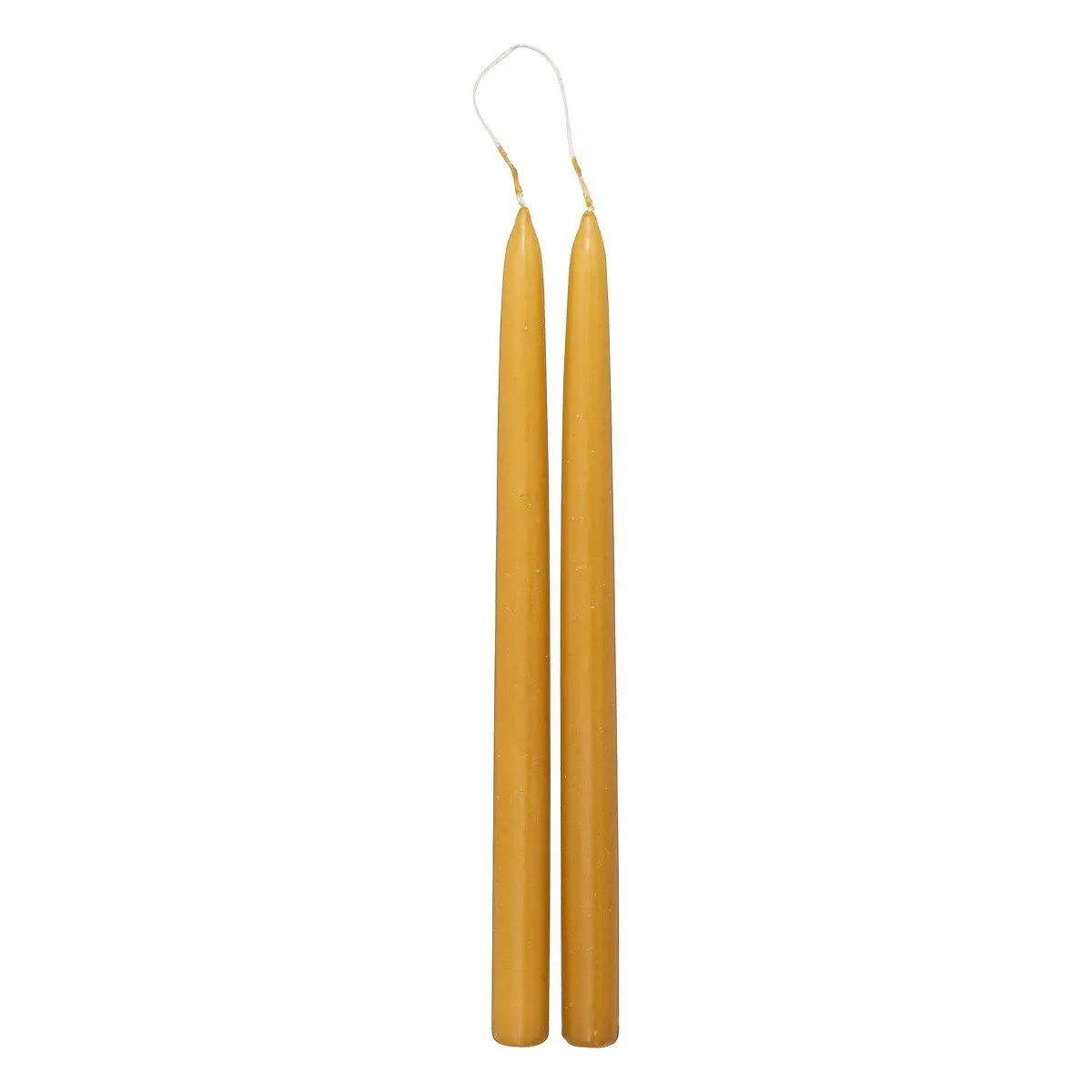 Lot de 2 Bougies Bâton «Hugo» 30cm Moutarde