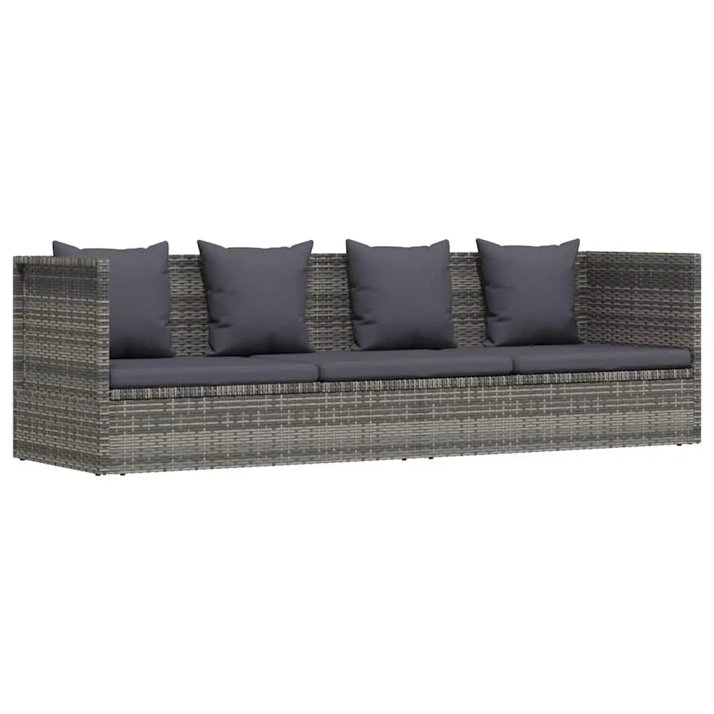 Lit de jardi | Transat | Bain de soleiln Gris 200×60 cm Résine tressée