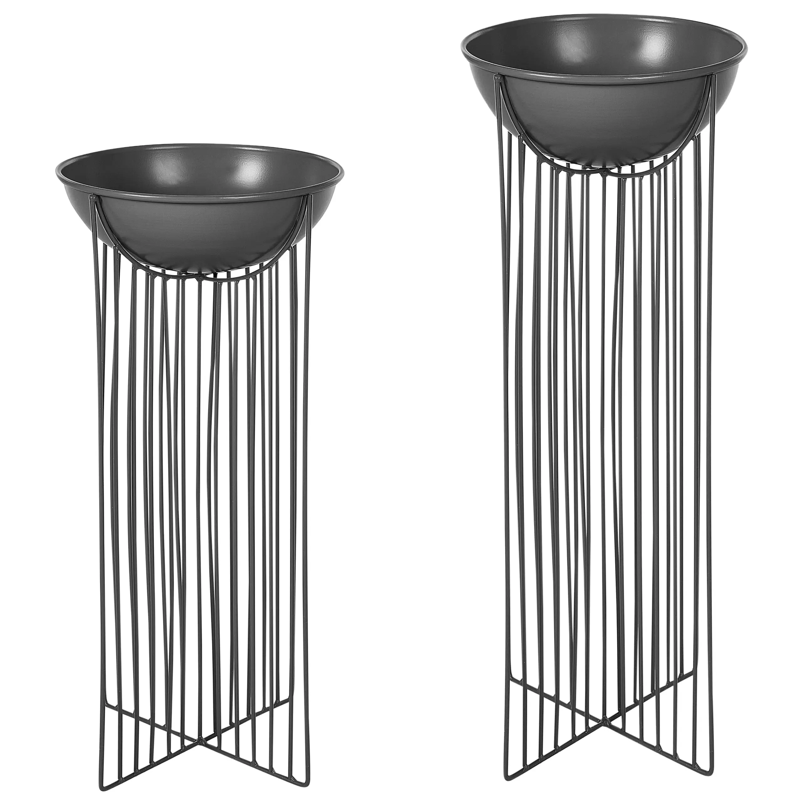 Cache-pot d’intérieur Métal Noir FICARIA – Beliani