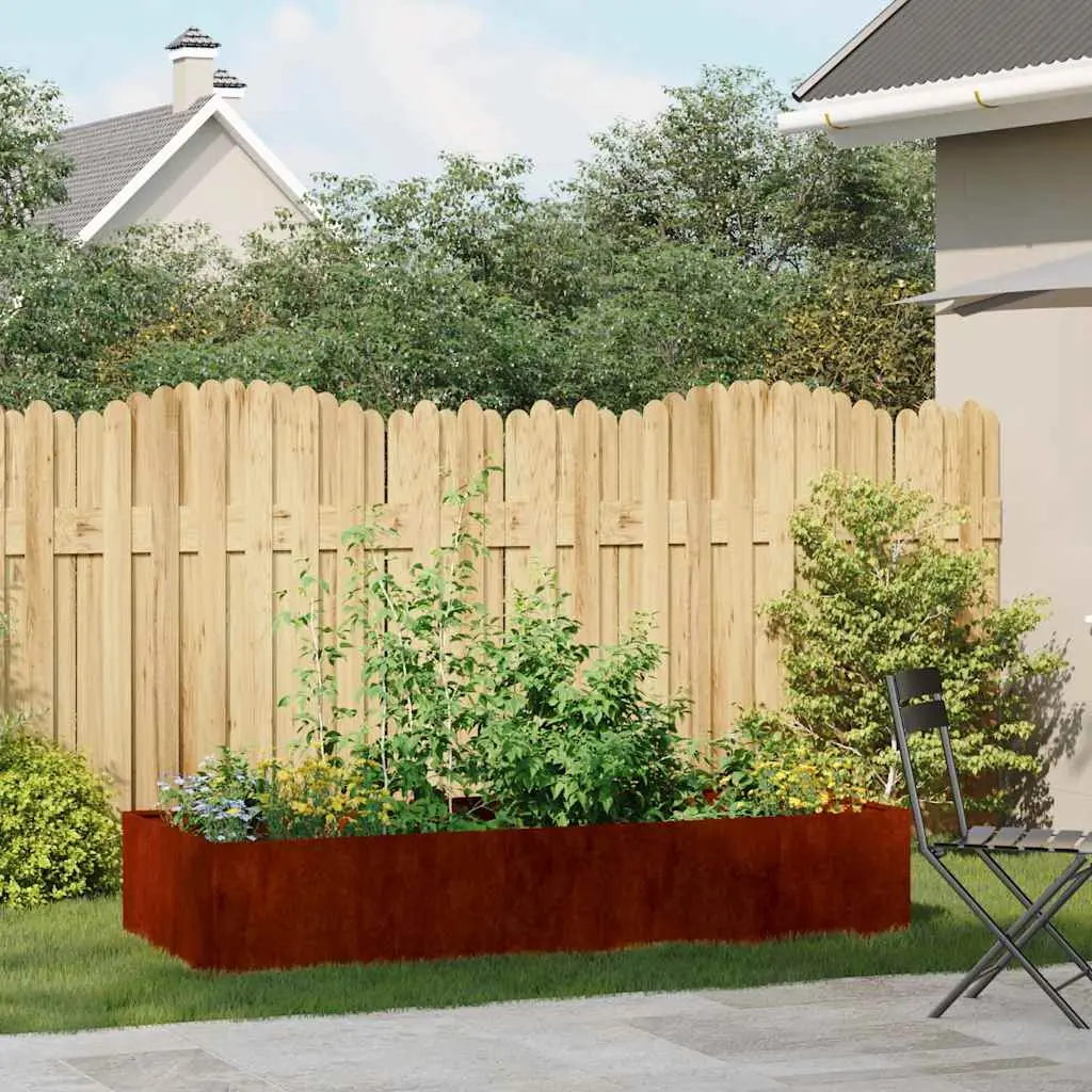 Jardinière rouillé 200x80x40 cm acier inoxydable vidaXL 860758