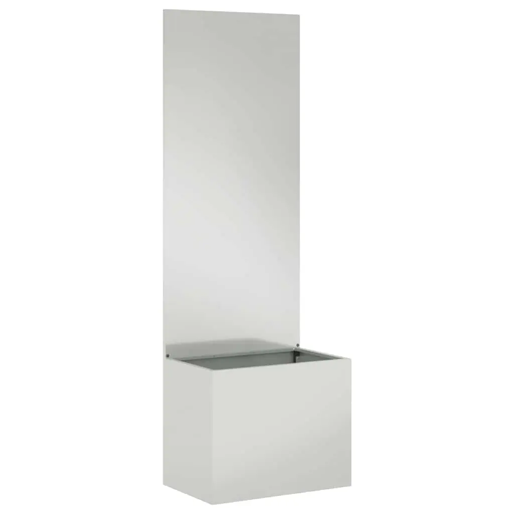 Jardinière – Pot De Fleurs – Bac à Fleurs avec Panneau Décoratif Argent 50 x 140 cm g1135